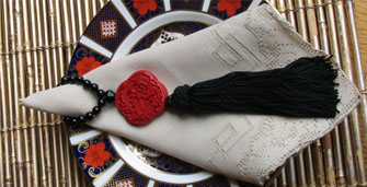 image of umano bead napkin ring four