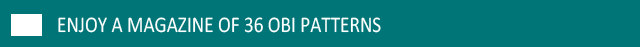 Enjoy a magazine of 36 obi patterns